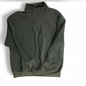 Men's Olive Green Half-Zip fleece
